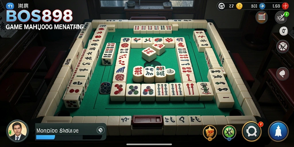 Tampilan gameplay Mahjong yang menarik dari BOS898.