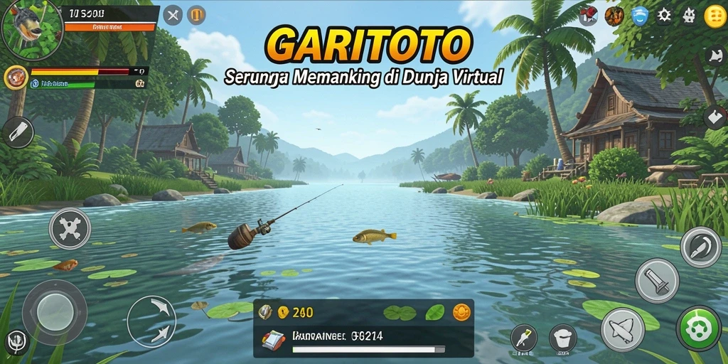 Screenshot gameplay GARITOTO menampilkan aksi memancing yang mendebarkan.