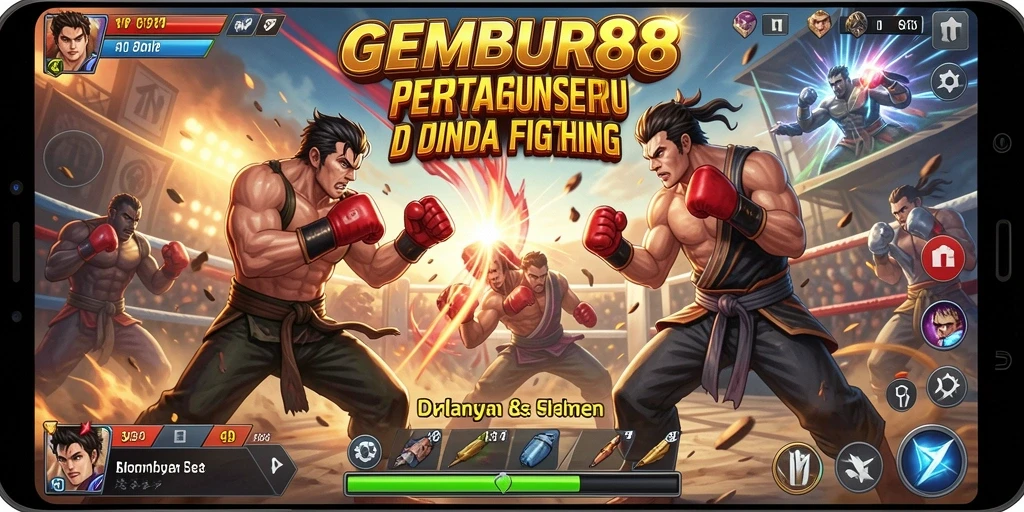 Screenshot GEMBUR88 menampilkan gameplay Fighting yang mendebarkan.