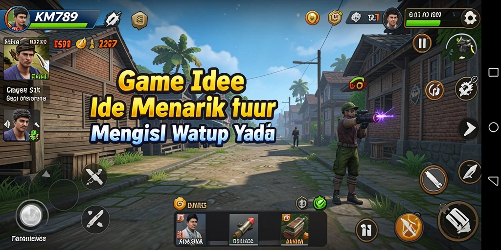 Tampilan gameplay KM789 yang menarik dengan grafis ceria dan karakter lucu.