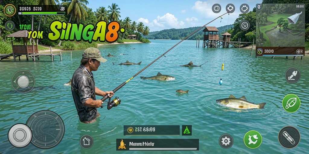 Tangkapan ikan yang menarik dalam gameplay SINGA8.